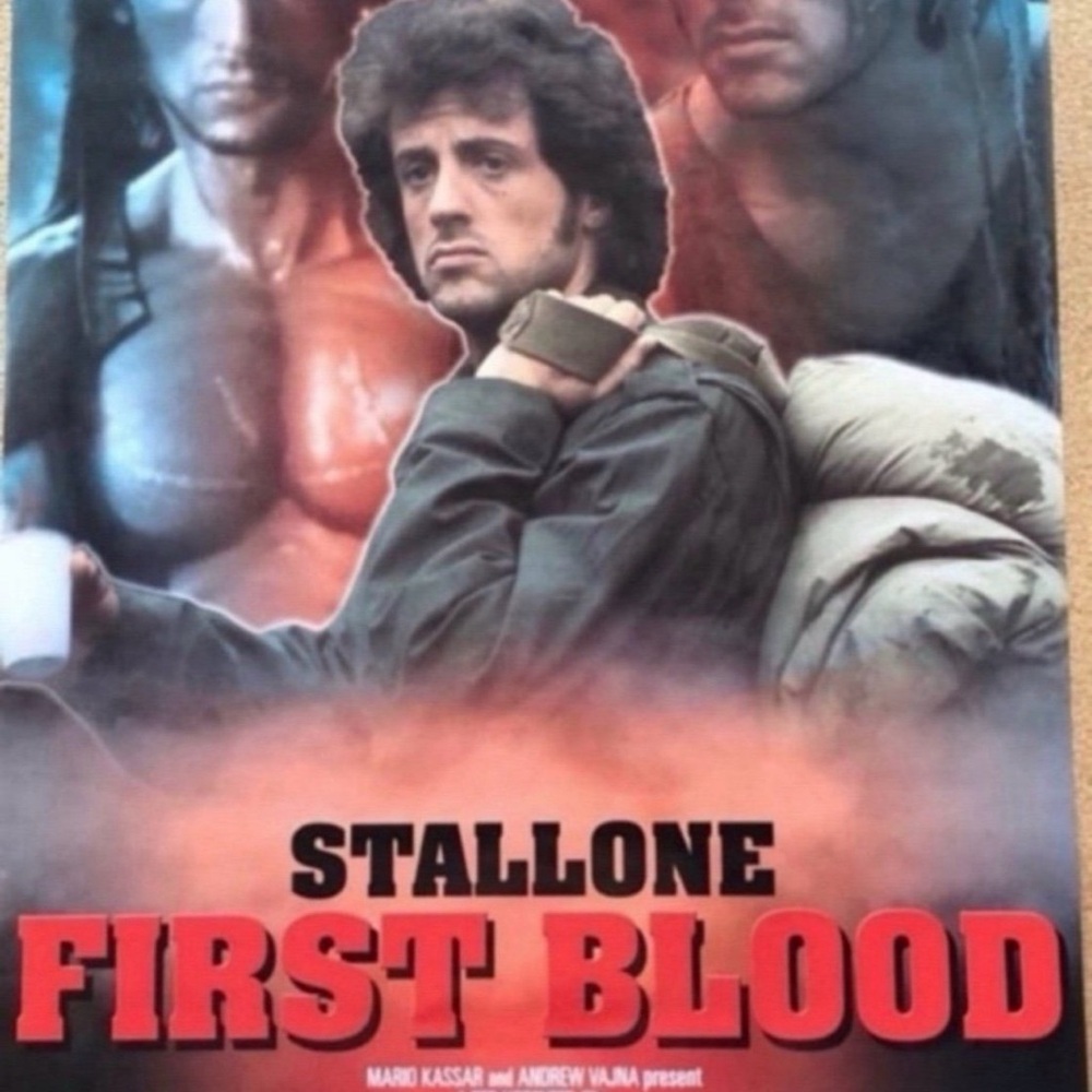 First Blood Movie Poster Aprox Size 23x35 Inches